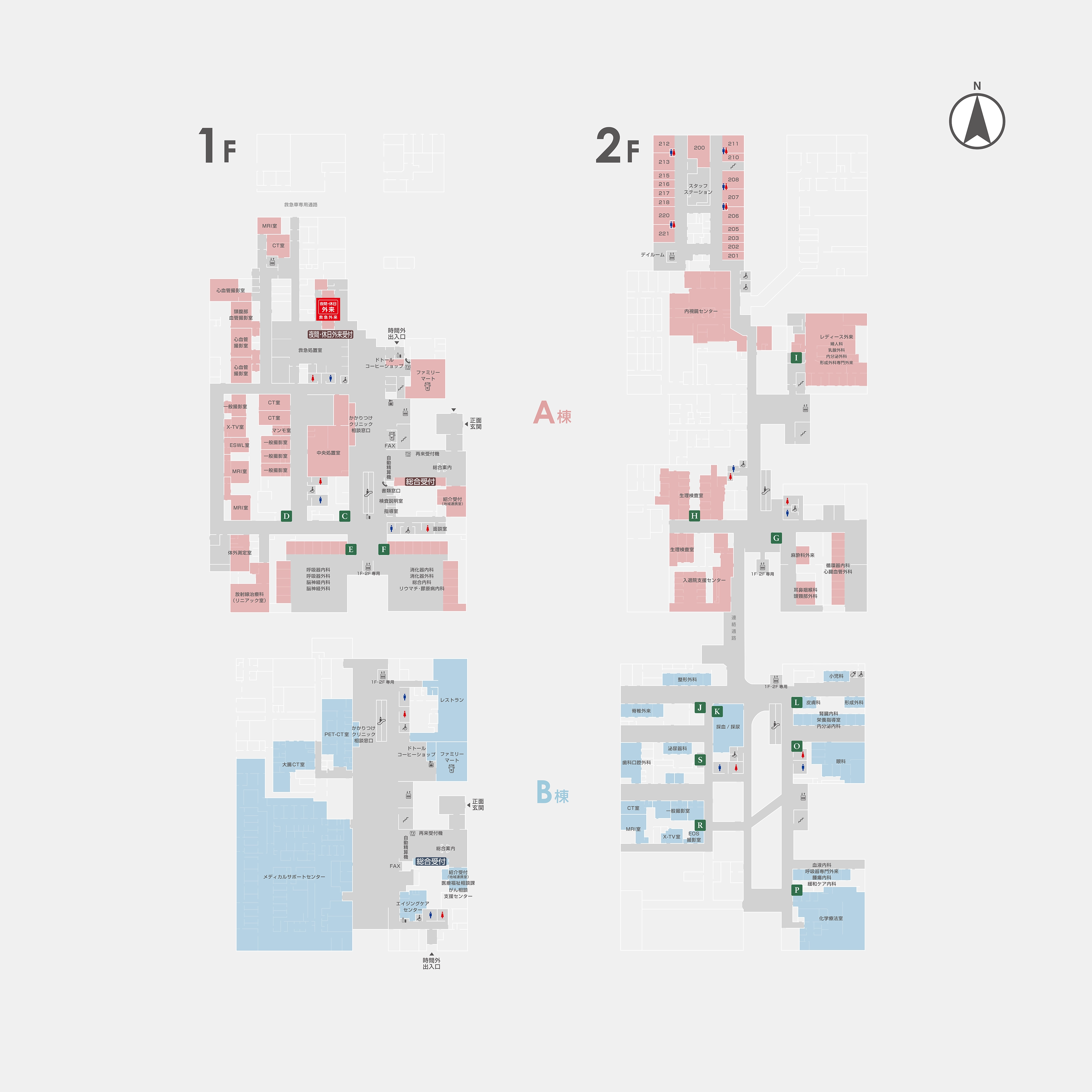 画像形式のフロアマップがあり、クリック・タップでマップのPDFデータを表示します。